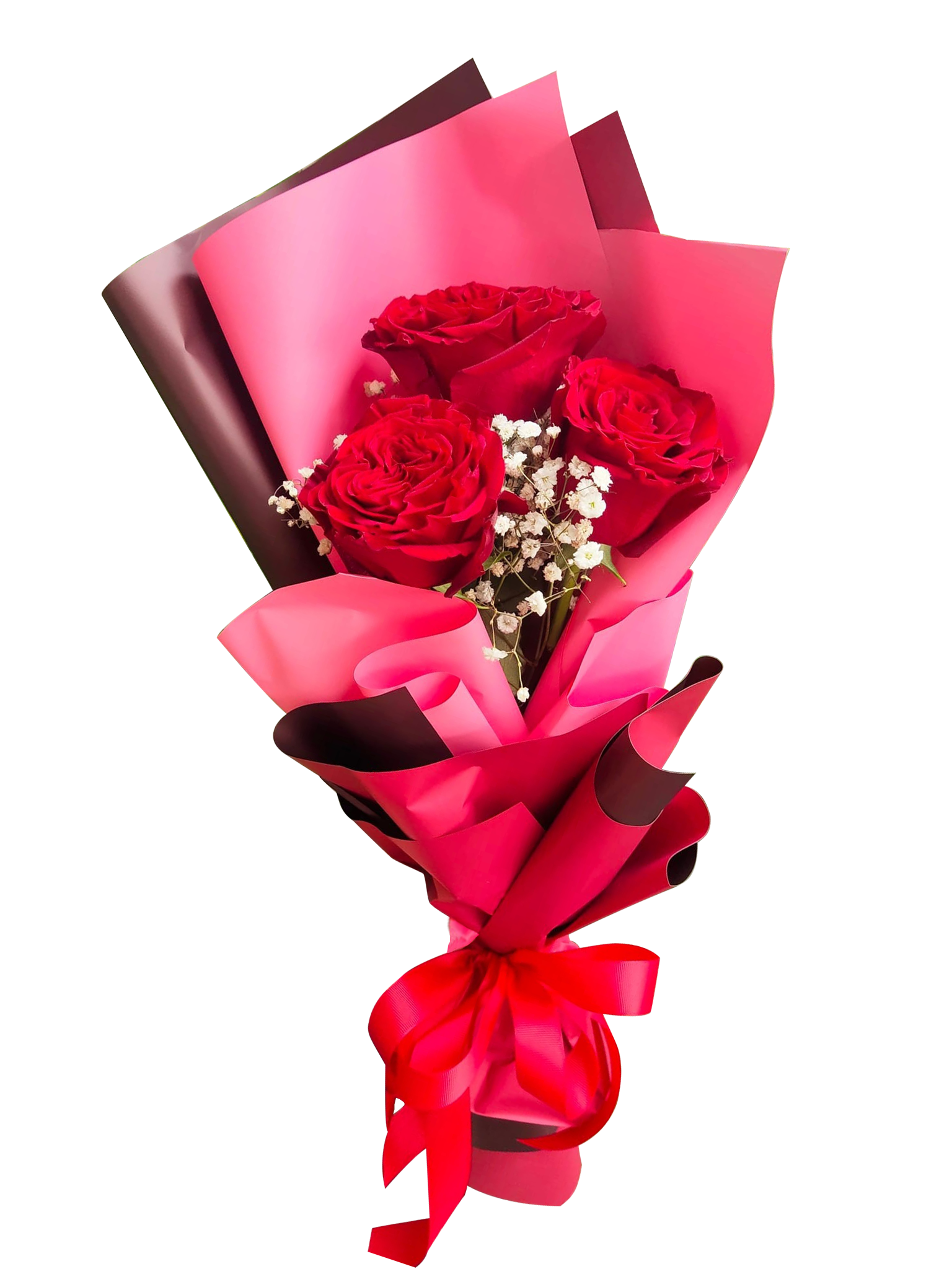 Send 3 Pcs Bouquet Of Red Rose To Philippines | Delivery 3 Pcs Bouquet Of  Red Rose to Philippines