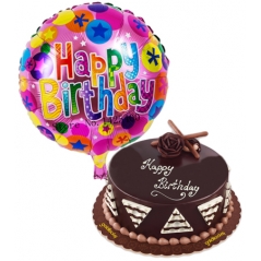 Send chocolate cake with birthday balloon to Philippines