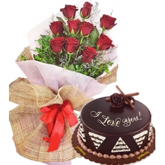 send red roses with cake to philippines