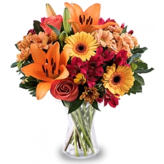 Peach Flavor Lilies and Roses