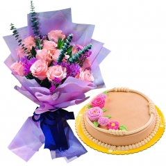 flower with cake to manila