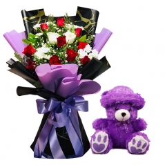 send flower with bear to manila