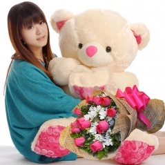 Giant bear with roses to philippines
