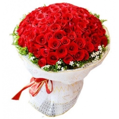 Send 100 Roses in Bouquet To Philippines