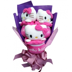 3pcs Hello Kitty in a Bouquet