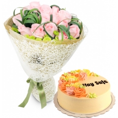 Mothers Day Flower with Cake to Cavite