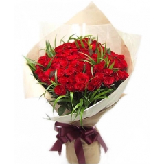 24 red Roses in Bouquet Delivery to Manila Philippines