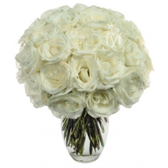 24 White Roses Delivery to Manila Philippines