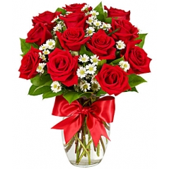 Luxury One Dozen Red Roses Delivery to Manila Philippines