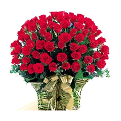 36 Red Roses in Basket Delivery to Manila Philippines