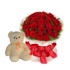 24 Red Rose with Bear Send philippines