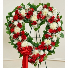 Patriotic Heart Wreath Send to Manila Philippines