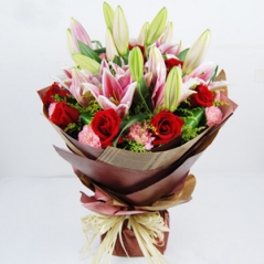 Lilies,Roses & Carnations Bouquet Delivery to Manila Philippines