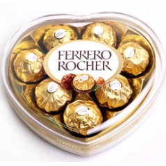 Heart shape ferrero chocolate