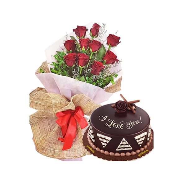 send red roses with cake to philippines