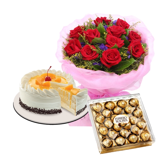 send flower with chocolate and cake to manila in the philippines