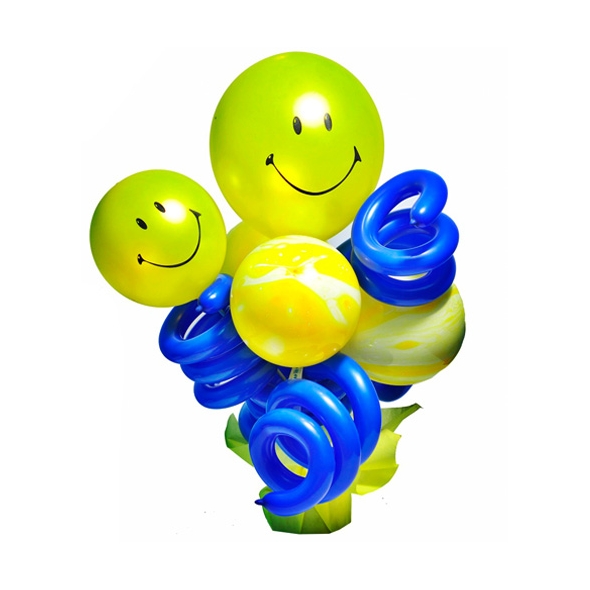 Smiley Balloons in Bouquet