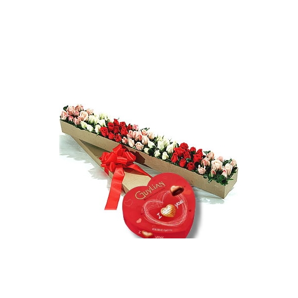 50 Romantic rose box & chocolate philippines