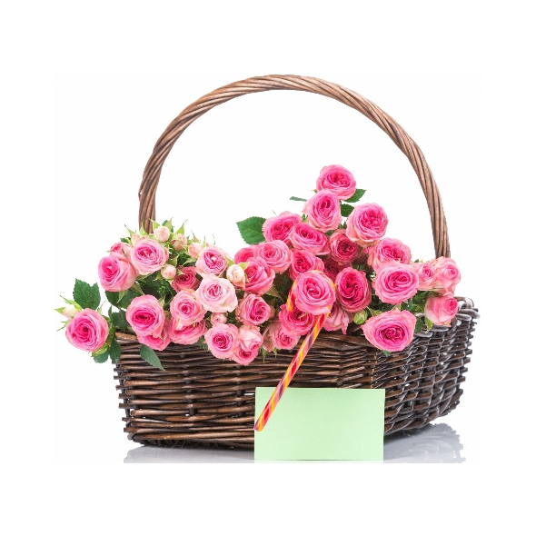 send pink roses basket  to manila,send roses basket to philippines