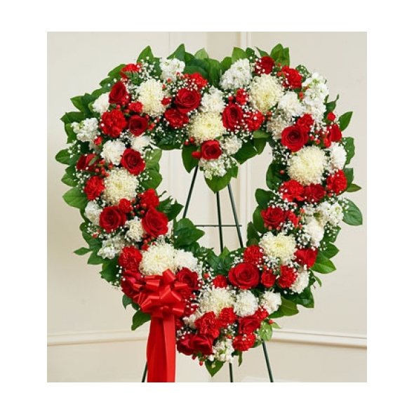 Patriotic Heart Wreath Send to Manila Philippines