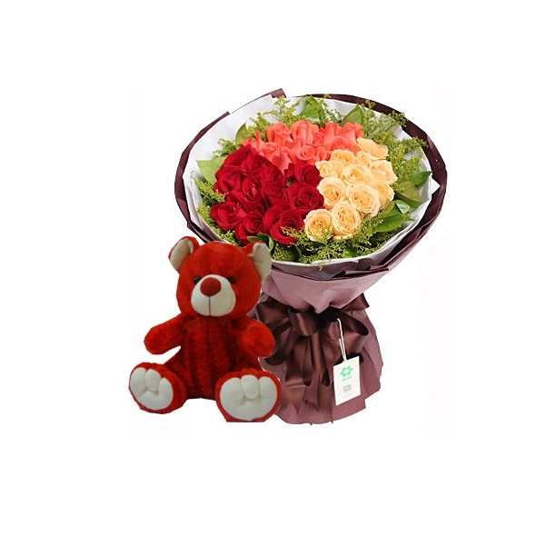 36  Rose with Bear Send philippines